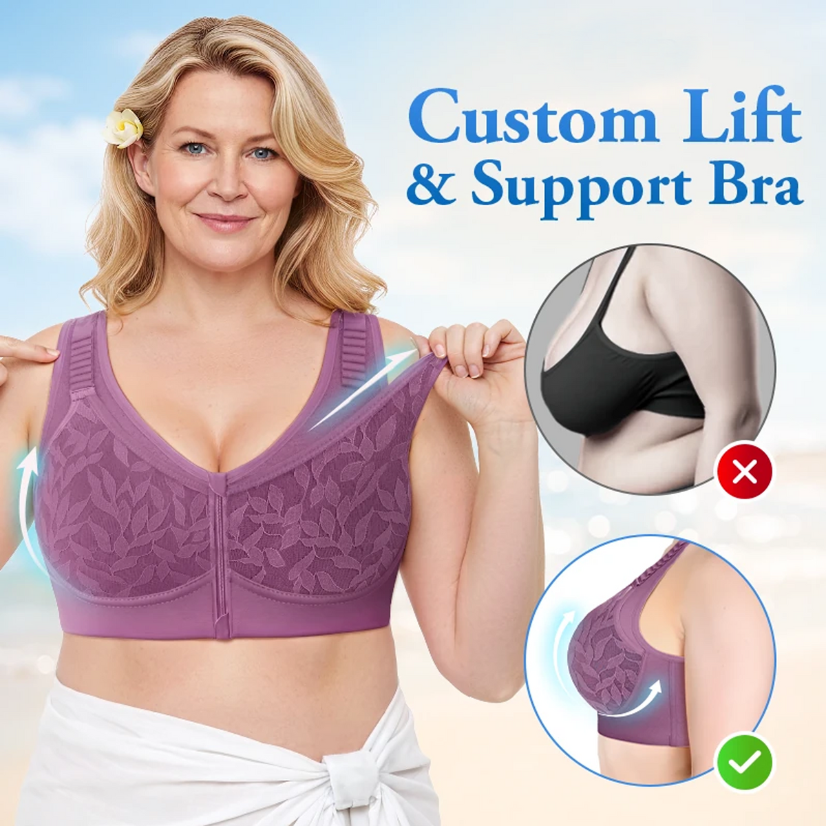 🔥Last Day💥Ultimate Lifting Bounce Control Front Zipper Bra🔥