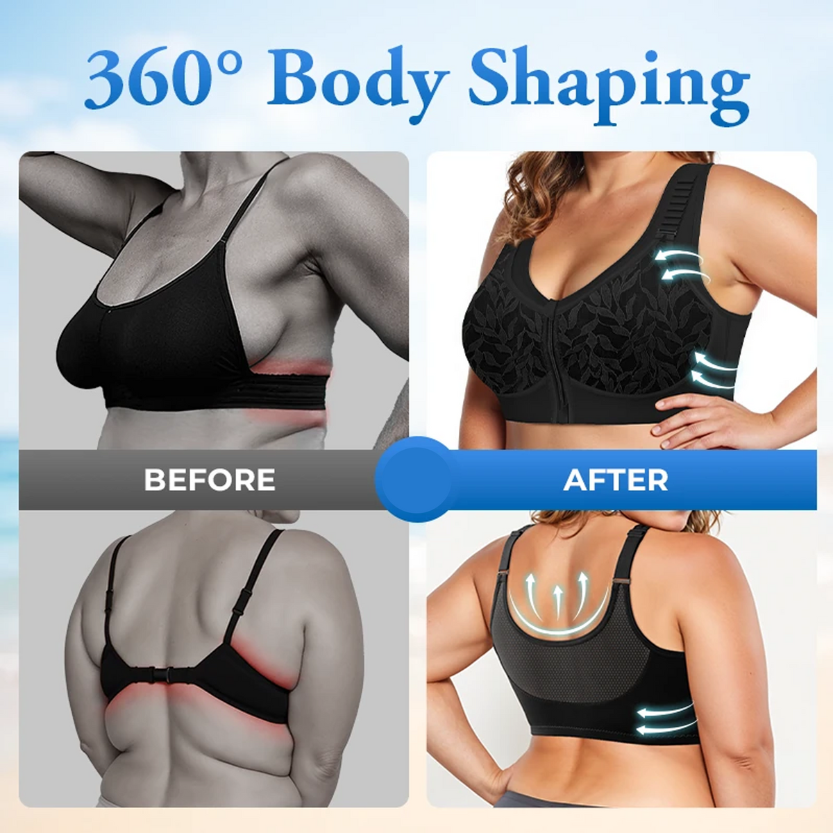 🔥Last Day💥Ultimate Lifting Bounce Control Front Zipper Bra🔥